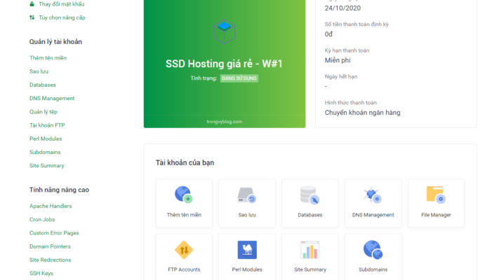 Đăng ký hosting miễn phí tốt nhất 2020